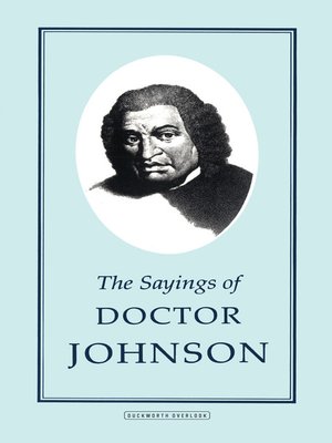 cover image of The Sayings of Doctor Johnson